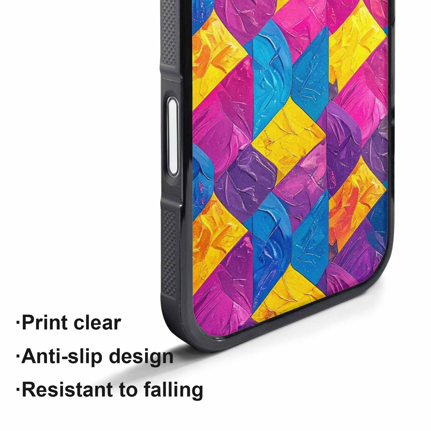 iPhone 17 Pro Max Case — Pansexual Flag Color Theme Original Art, Unique Phone Case Design