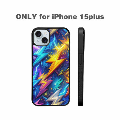 iPhone 15 Plus Case — Lightning Bolt Storm Pattern Hundreds Of, Customized Protective Case