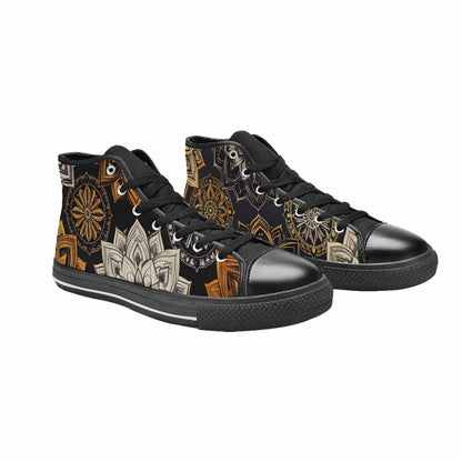 WOMEN'S Mandala High Top Canvas Dark Academia Custom Shoes