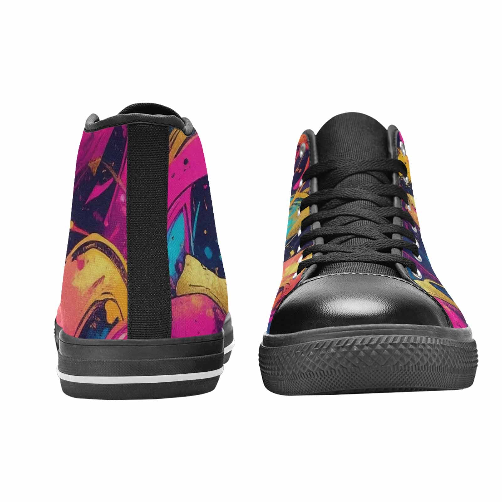 MEN'S Paint Splatter High Top Canvas Dark Academia Sneakers