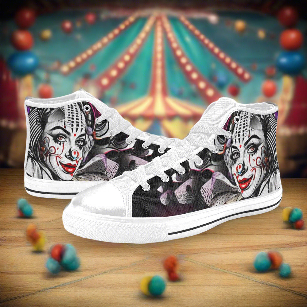 Wolf Pink Cream Wearable Bold Art - Freaky Shoes