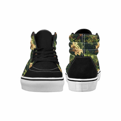 MEN'S Military Camouflage Blotch High Top Canvas Neon Fantasy Custom Shoes