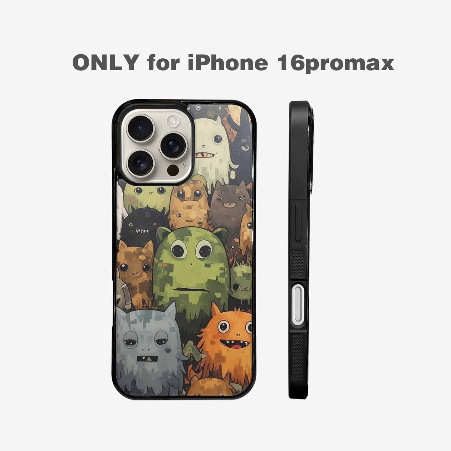 iPhone 16 Pro Max Case — Monsters Camomonsters Pattern 6oy Personalized Phone, Custom Phone Case