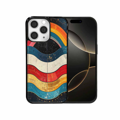 iPhone 15 Pro Max Case — Retro Wave Scallop Stripe Small Lma, Custom Designed Case Cover