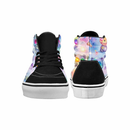 MEN'S Rainbow Teddy Skeletons Eye High Top Canvas Dreamcore Shoes