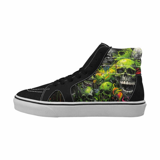 MEN'S Rainbow From Skull S High Top Canvas Wallpaper Art Custom Sneakers