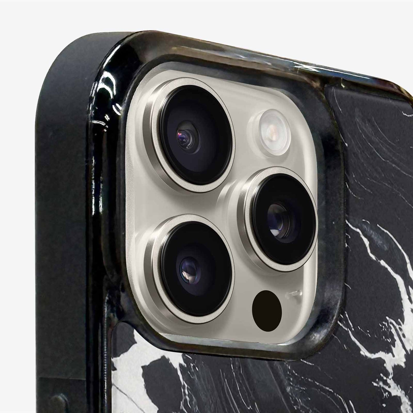iPhone 15 Pro Max Case — Black White Animal Print, Custom Printed Phone Case