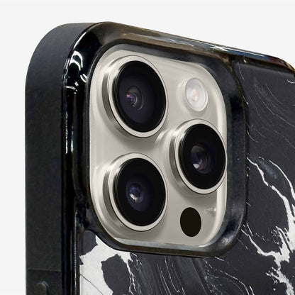 iPhone 15 Pro Max Case — Black White Animal Print, Custom Printed Phone Case
