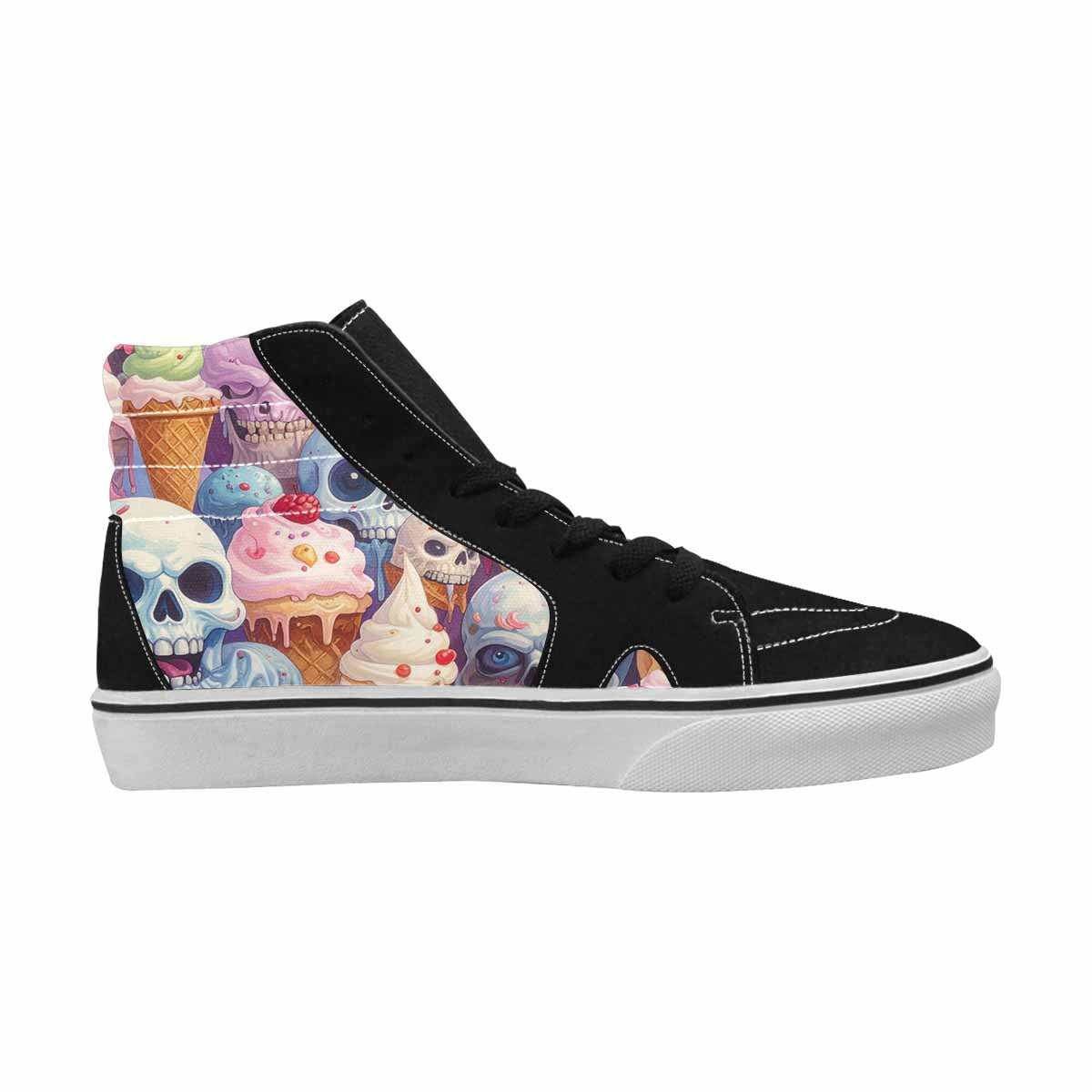 MEN'S Ice Cream Monsters  High Top Canvas Neon Fantasy Custom Shoes