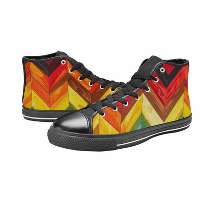 MEN'S Progress Pride Flag High Top Canvas Aesthetic Custom Sneakers