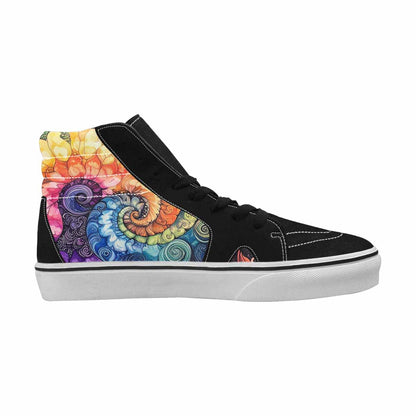 MEN'S Tie Dye High Top Canvas Wearable Art Aesthetic Original Art Sneakers