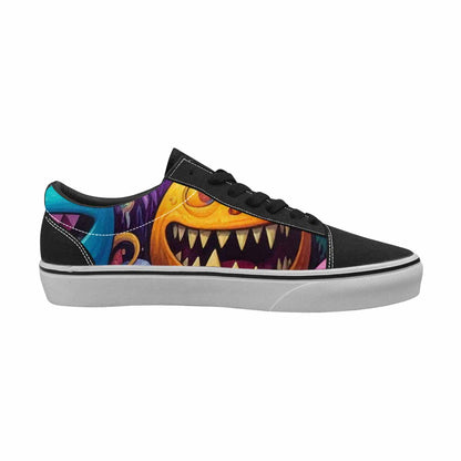 WOMEN'S Multi Lace-Up Canvas Vibrant Chaos Custom Sneakers