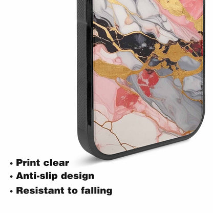 iPhone 15 Case — Marble Vein Marble Veins Pattern Hundreds, Custom Designed Case Cover