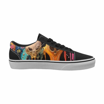 WOMEN'S Aliens  Marble Melting Lace-Up Canvas Dark Academia Custom Sneakers