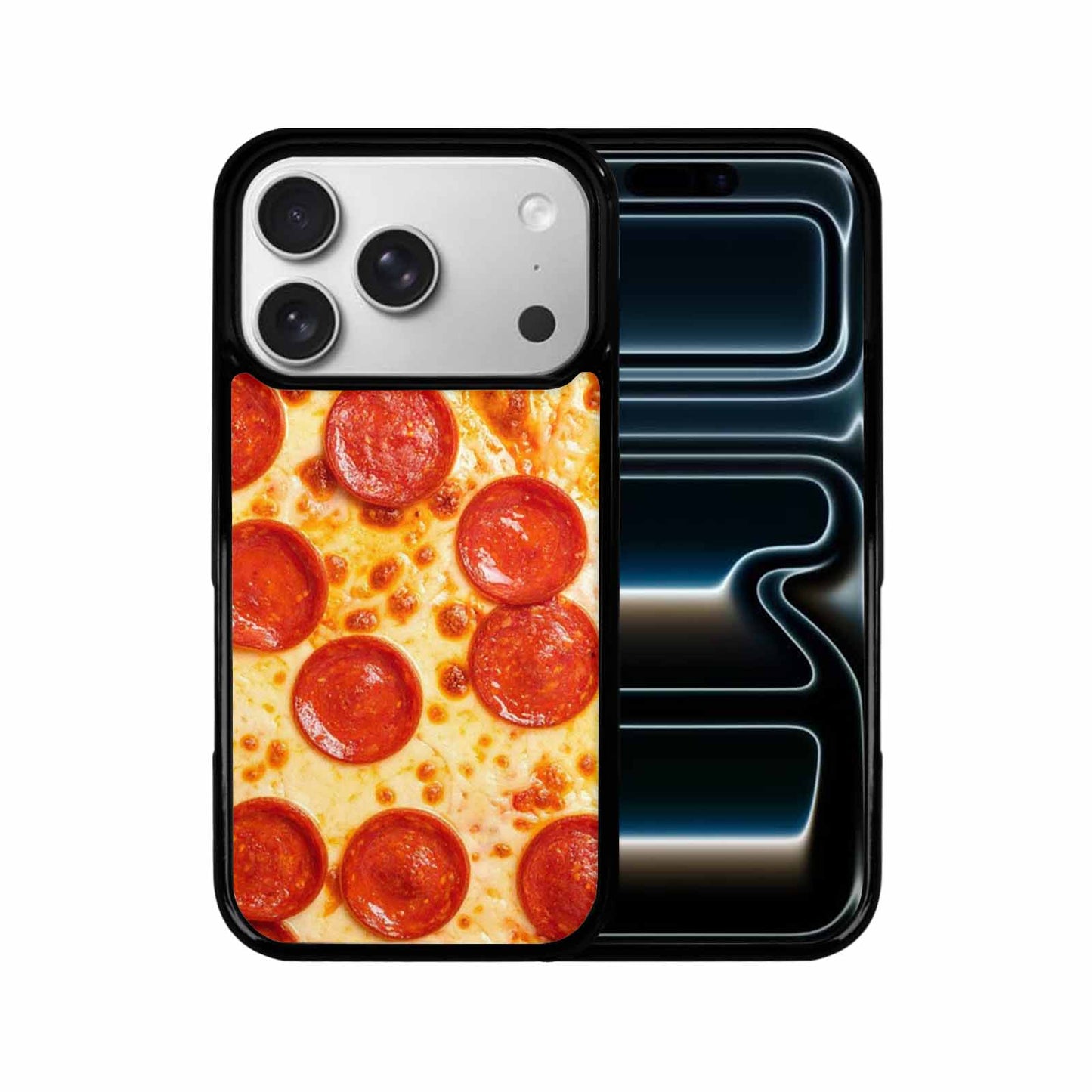 iPhone 17 Pro Case — Pepperoni Pizza Print Original Art, Customized Protective Case