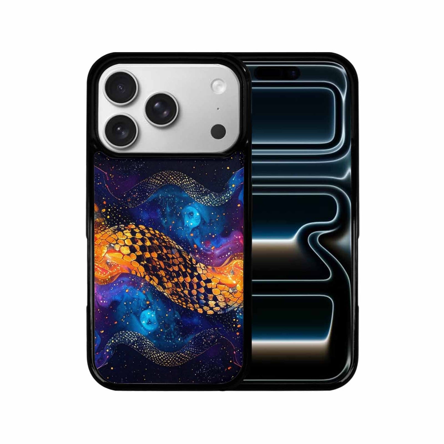 iPhone 17 Pro Case — Galaxy Snake Print Galaxy Space, Custom Phone Case
