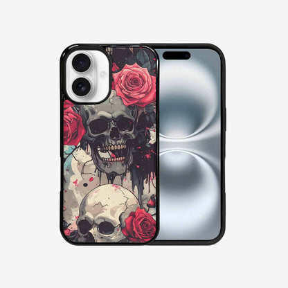 iPhone 16 Case — Skulls And Roses Skulls And Roses, Original Design Phone Case