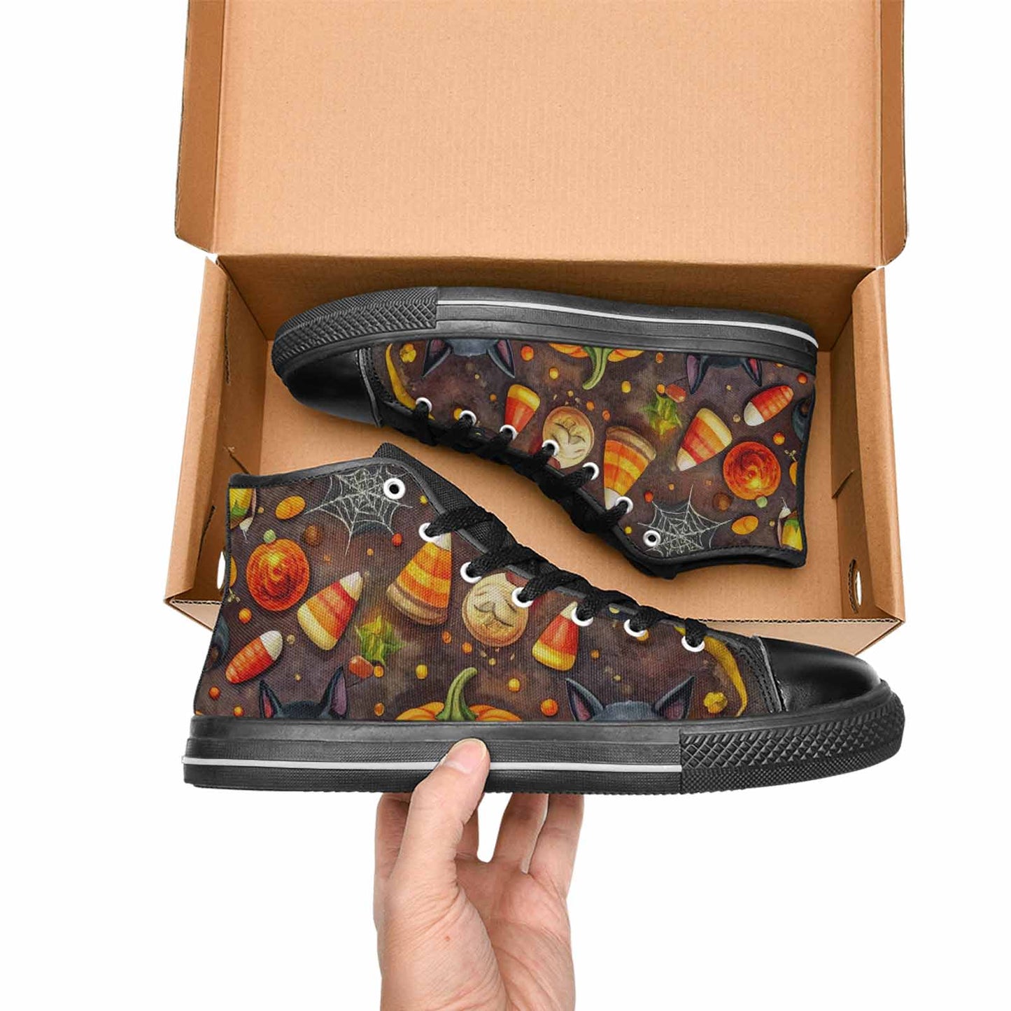 MEN'S Halloween High Top Canvas Cottagecore Custom Sneakers