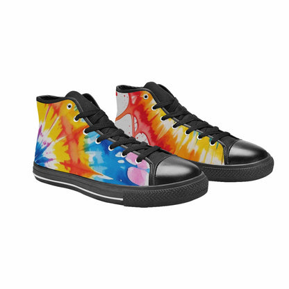 WOMEN'S Tie Dye Drip High Top Canvas Surreal Shoes