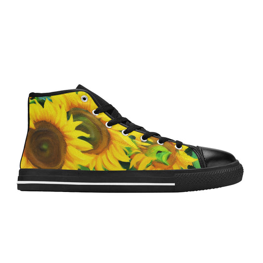 MEN'S Sunflowers Art Men’S High Top Canvas Cottagecore Custom Shoes