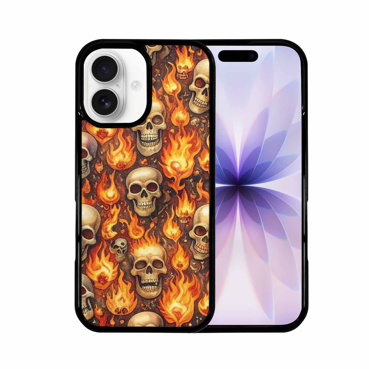 iPhone 17 Case — Skulls Flaming Skulls Small Gothic Skulls, Unique Phone Case Design