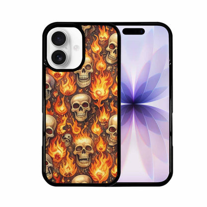 iPhone 17 Case — Skulls Flaming Skulls Small Gothic Skulls, Unique Phone Case Design