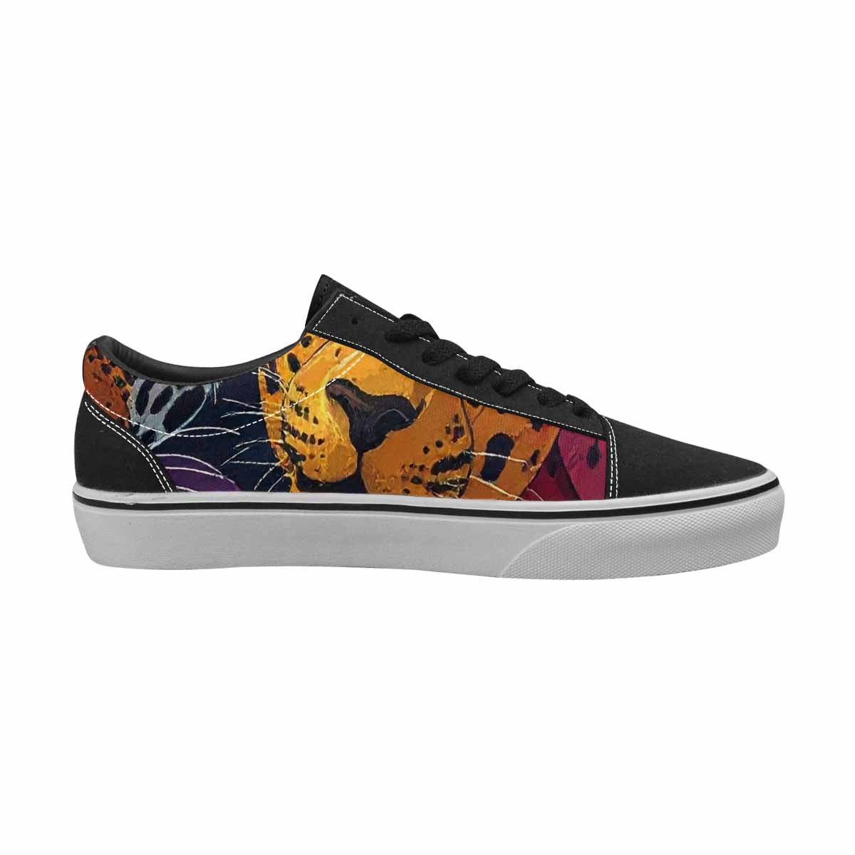 WOMEN'S Smiley Faces Lace-Up Canvas Vivid Custom Sneakers