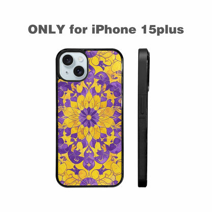 iPhone 15 Plus Case — Intersex Flag Color Theme Small Rainbow, Customized Protective Case