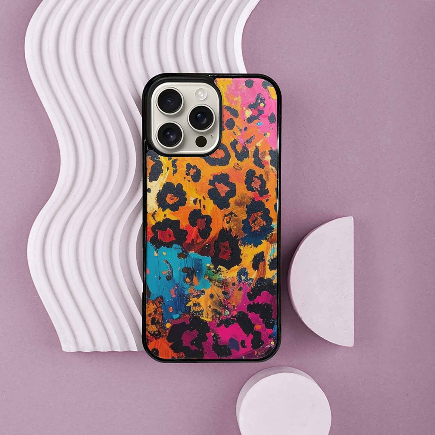 iPhone 16 Pro Max Case — Full Color Vibrant Animal Print Animal, Custom Phone Case