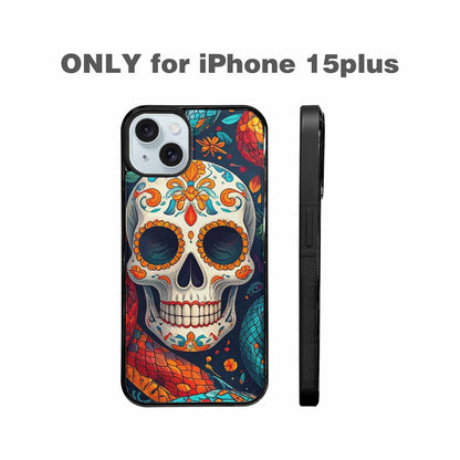 iPhone 15 Plus Case — Snake Skulls Print Alt Custom, Custom Designed Case Cover