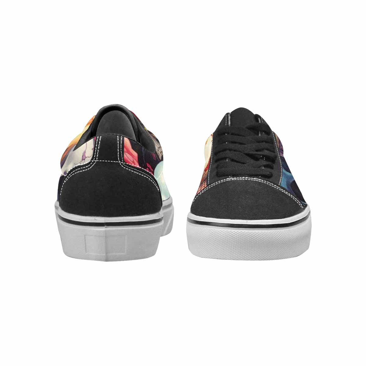 WOMEN'S Skulls Roses Melting Skulls Lace-Up Canvas Aesthetic Custom Shoes