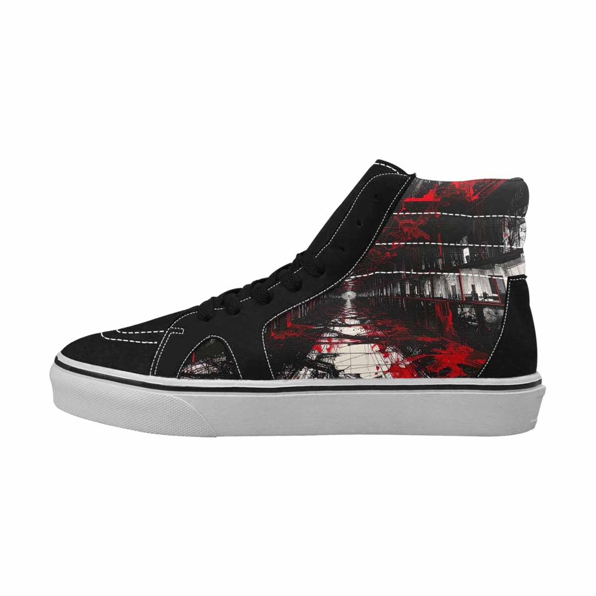 MEN'S Liminal Space Fragment High Top Canvas Wallpaper Art Custom Sneakers