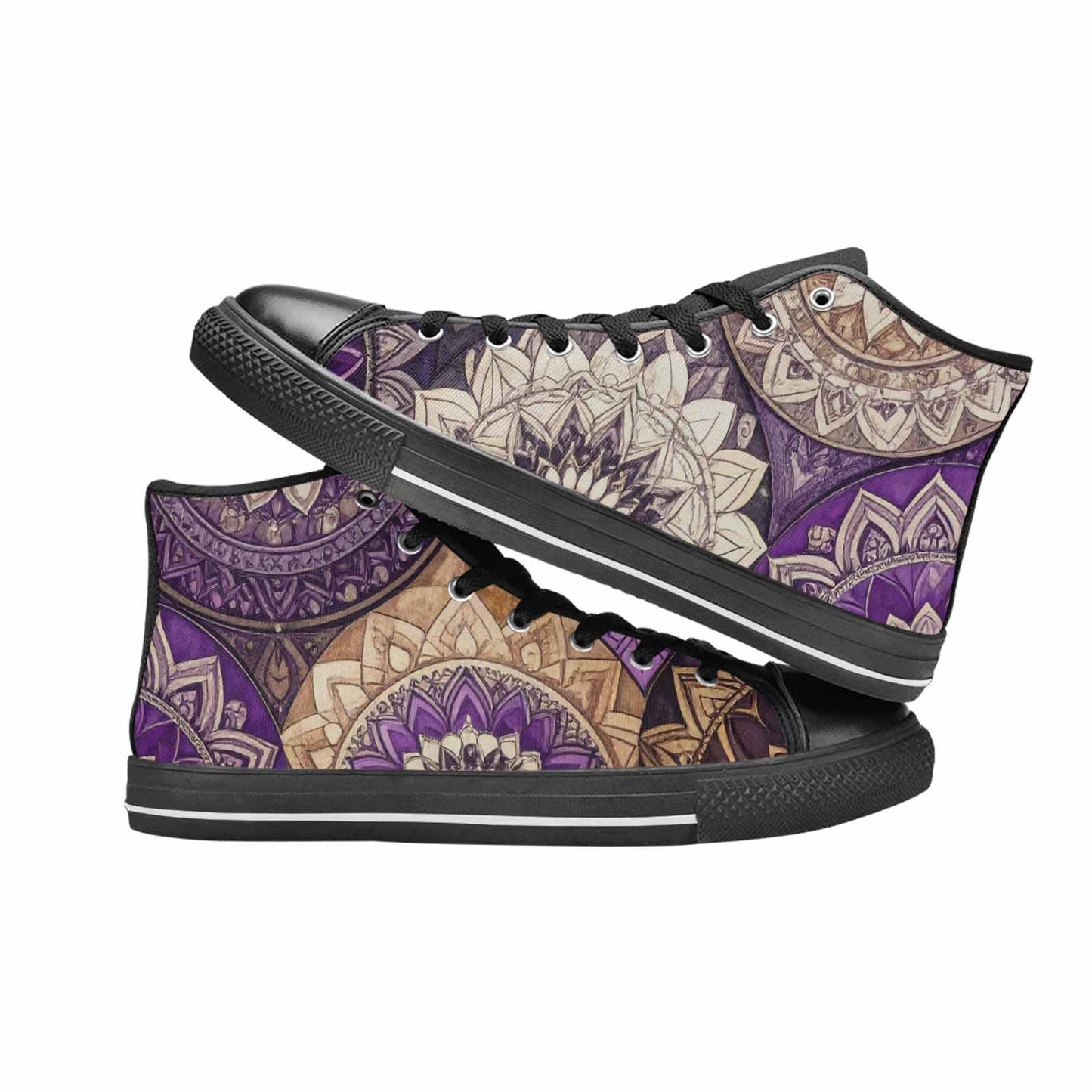 MEN'S Mandala High Top Canvas Cottagecore Custom Shoes