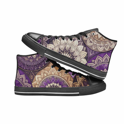 MEN'S Mandala High Top Canvas Cottagecore Custom Shoes