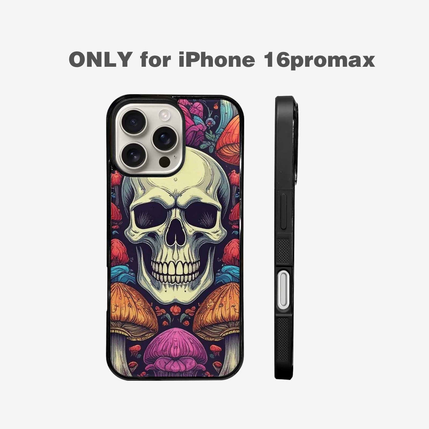 iPhone 16 Pro Max Case — Mushroom Skull, Custom Designed Case Cover