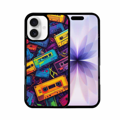 iPhone 17 Case — Retro Cassette Tape Pattern Retro Vintage, Custom Designed Case Cover