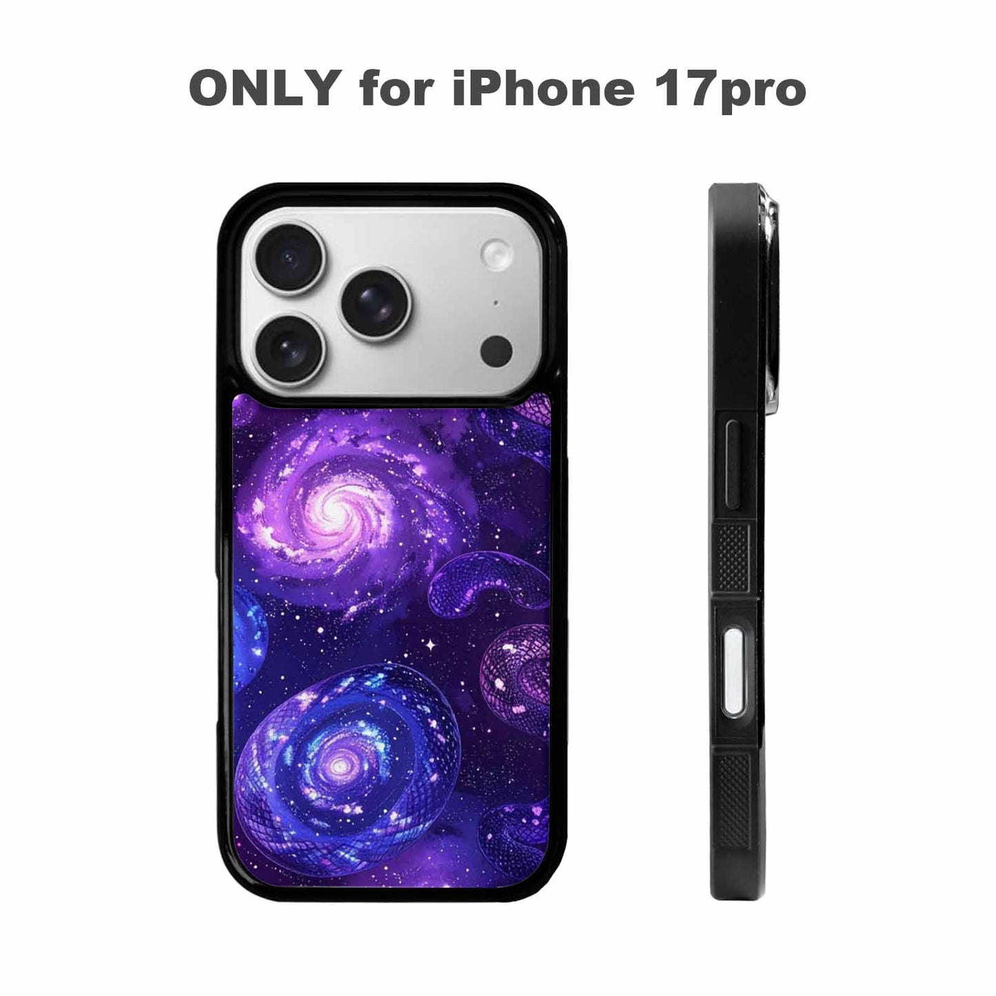 iPhone 17 Pro Case — Snake Print Galaxy Seamless Pattern Animal, Custom Print Case Cover