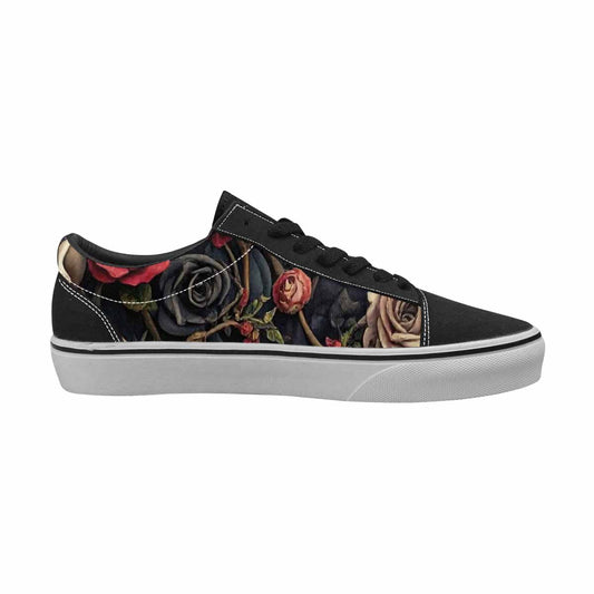 WOMEN'S Skulls - Roses Canvas Lace-Up Dark Academia Custom Shoes