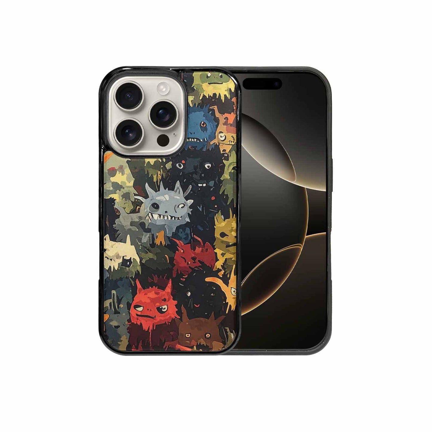 iPhone 16 Pro Case — Monsters Camomonsters Pattern Okl, Custom Art Phone Cover