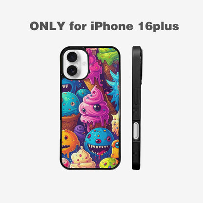 iPhone 16 Plus Case — Melting Ice Cream Monster Charac, Original Design Phone Case