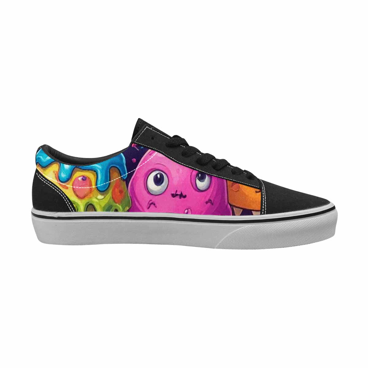 WOMEN'S Melting Ice Cream Monster Lace-Up Canvas Dark Academia Sneakers
