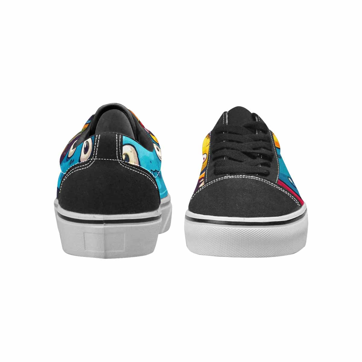 MEN'S Cartoon Monster Character Canvas Lace-Up Wallpaper Art Sneakers