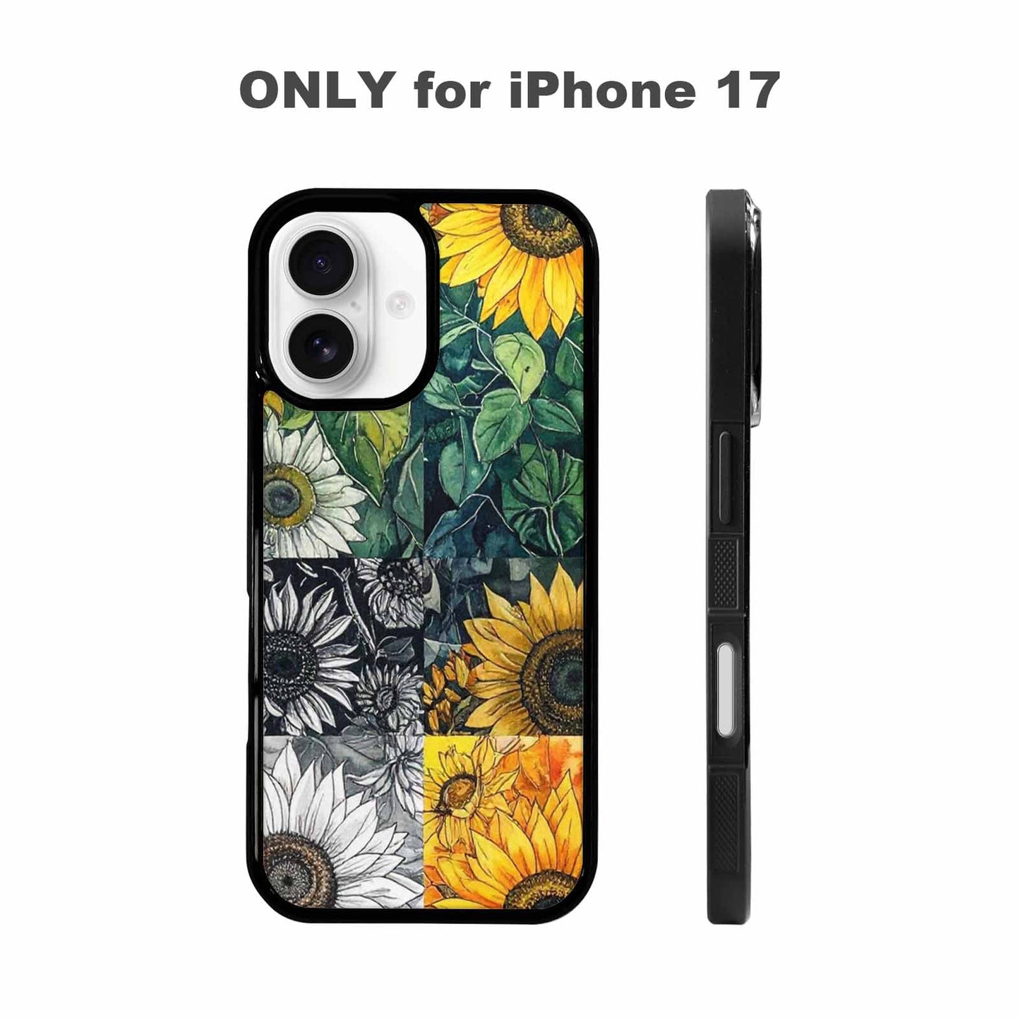 iPhone 17 Case — Small Sunflower Pattern, Randomly Floral, Personalized Phone Case