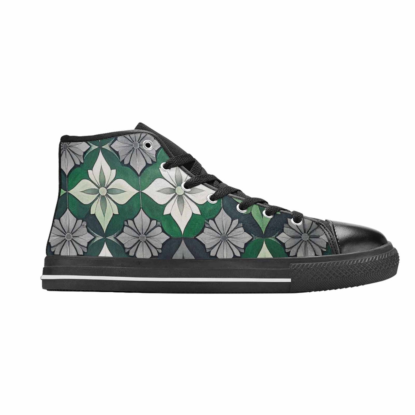 MEN'S Aromantic Flag Color High Top Canvas Wallpaper Art Shoes
