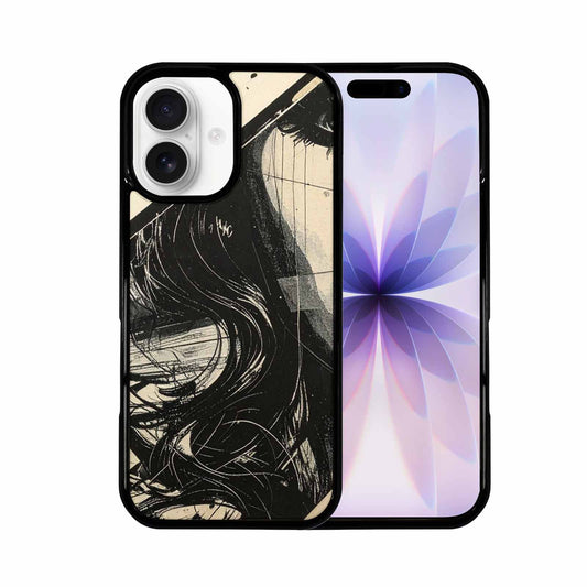 iPhone 17 Case — Black And White Solid Retro Vintage, Personalized Phone Case