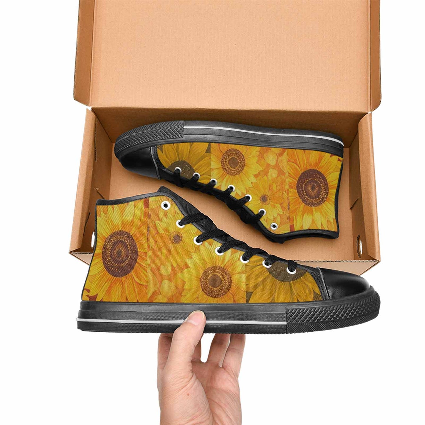 MEN'S Blend Melt Them High Top Canvas Wallpaper Art Custom Shoes