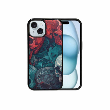 iPhone 15 Case — Marble Skull Custom, Custom Art Phone Cover