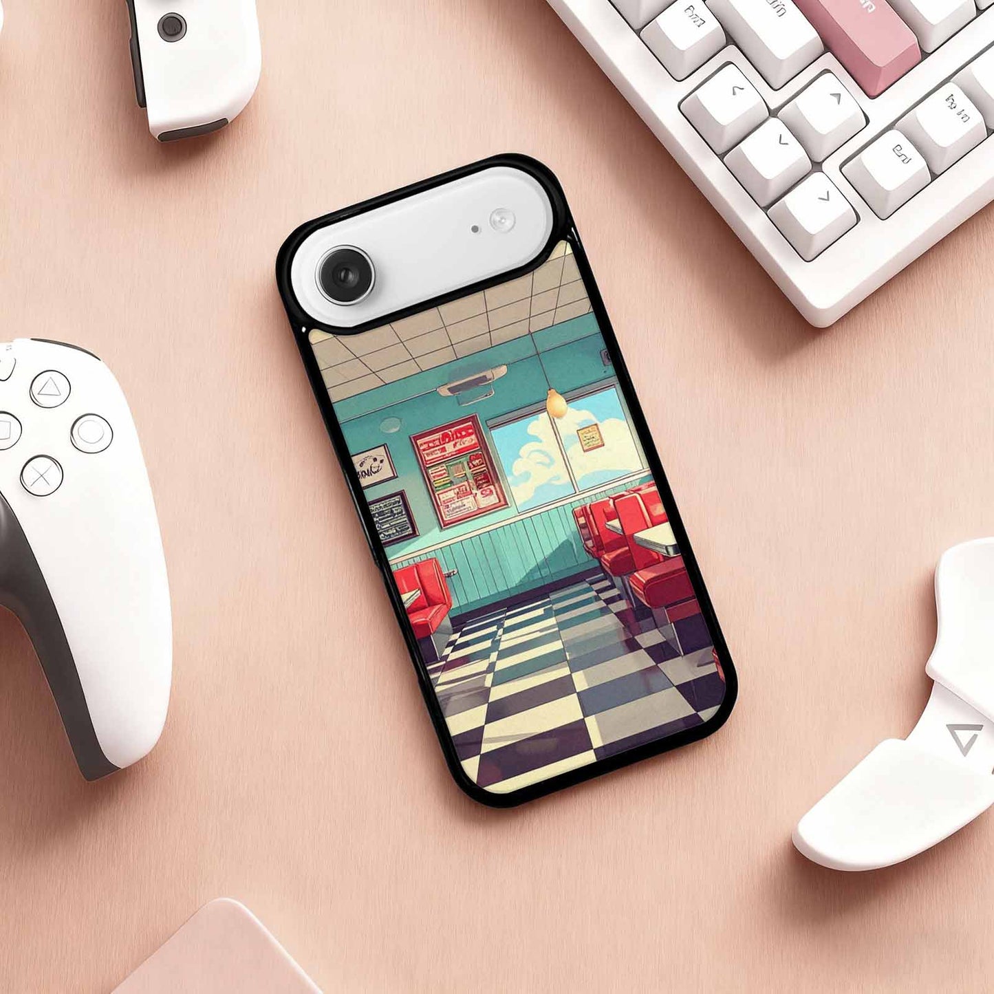 iPhone 17 Air Case — Diner Cartoon Art Pattern Retro Vintage, Custom Phone Case