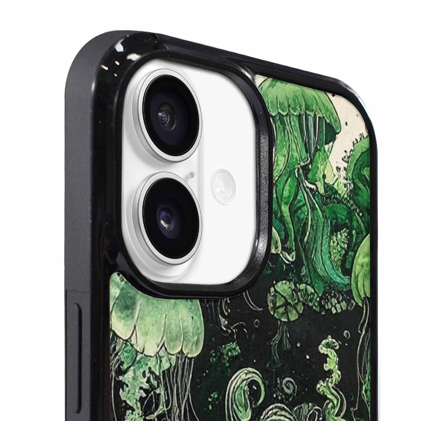 iPhone 17 Case — Sea Creature Burst Black Original Art, Custom Print Case Cover