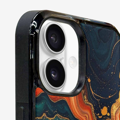 iPhone 16 Plus Case — Marble Dark, Custom Art Phone Cover